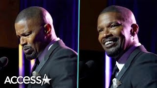 Jamie Foxx Fights TEARS in First Speech Since Health Scare [upl. by Animsaj]