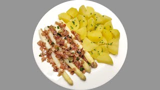 Chřest bílý se slaninou a cibulkou recept [upl. by Cavan225]