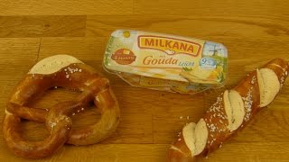 Milkana Gouda Leicht amp Pretzel  Brezel [upl. by Yrojram]