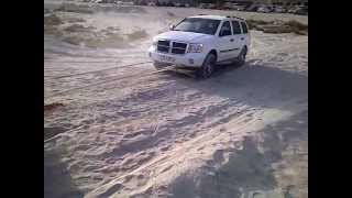 Power of Dodge Pulling Out Stuck Truck 57L HEMI [upl. by Lundt]