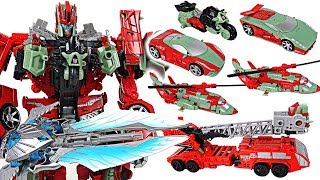 Transformers Generations Combiner Wars Victorion 6 combine fire truck motorcycle  DuDupopTOY [upl. by Jo-Anne]