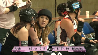 Bleeding Heartland Rollergirls vs Arch Rival Roller Girls  2013 Div 1 Playoffs Fort Wayne Game 8 [upl. by Yssep201]