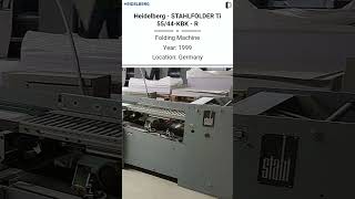 Used Folding Machine  Heidelberg  STAHLFOLDER Ti 5544KBK  R for SALE Machinedalal [upl. by Ednalrim]