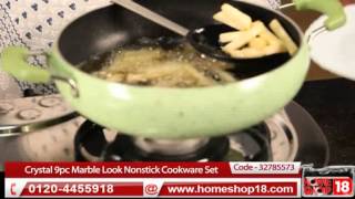 HomeShop18com  Crystal Nonstick Cookware Set [upl. by Sholley]