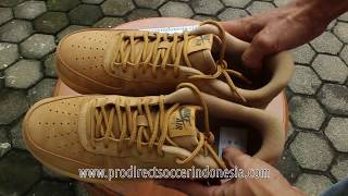 Sepatu Sneakers Nike Air Jordan Air Force 1 07 WB Flax Gum Light Brown AA4061 200 Original [upl. by Ronna279]