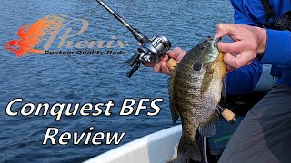 23 Conquest BFS  Phenix Classic BFS Review BFS Fishing for Bass and HowTo Catch MONSTER Bluegill [upl. by Abelard]