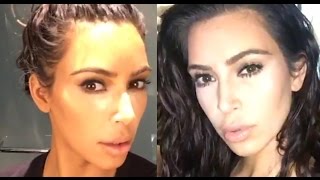 Kim Kardashian West How I Do My Own Makeup [upl. by Doscher484]