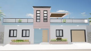 Simple House  House design idea  15m x 15m 225sqm  4Bedroom [upl. by Anialem]