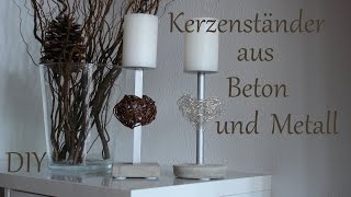 DIY  Kerzenständer aus Beton und Metall  Muttertagsgeschenk  Just Deko [upl. by Joanne332]