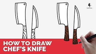 HOW TO DRAW KNIFE EASY [upl. by Hsejar472]