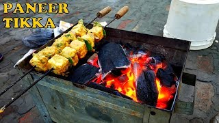 Making PANEER TIKKA  Rooftop on Bar B Que [upl. by Otinauj]