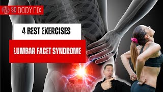 💥4 EXERCISES FOR LUMBAR FACET SYNROME💥 [upl. by Aronek526]