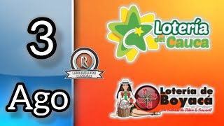 Resultados de las LOTERIA BOYACA Y CAUCA del Sabado 3 de Agosto del 2024 [upl. by Nancee]