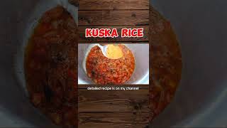 Kuska Rice Recipe  How to Make Kuska  Plain Biryani Rice Simple Biryani shorts [upl. by Jaynes]