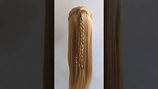 3 Strand Braid Tutorial For Begginers Half pony tail Step By StephairtutorialSampBhairstyle [upl. by Hudson]