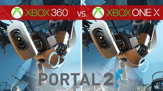 Portal 2 Comparison  Xbox 360 vs Xbox One X [upl. by Ayo]