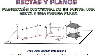 PROYECCIÓN ORTOGONAL DE UN PUNTO Y UNA RECTA SOBRE UN PLANO EN EL ESPACIO [upl. by Neelcaj]