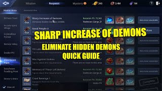 MIR 4  SHARP INCREASE OF DEMONS  ELIMINATE HIDDEN DEMONS  REQUEST MISSION QUICK GUIDE [upl. by Theo343]