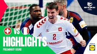 Swiss arent afraid of the Olympic champs  Switzerland vs France  Highlights  Mens EHF EURO 2024 [upl. by Mogerly]