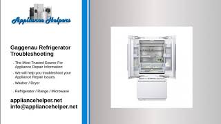 Gaggenau Refrigerator Troubleshooting [upl. by Vod]