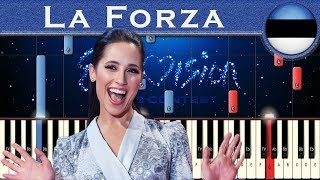 Elina Nechayeva  La Forza Estonia 2018  Piano tutorial  Eurovision Song Contest  2018  MIDI [upl. by Heer]