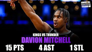 DAVION MITCHELL 15 PTS 4 AST 1 STL HIGHLIGHTS  KINGS VS THUNDER [upl. by Vivyan]