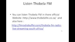 Thobela FM Listen Live [upl. by Neyugn558]