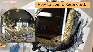 How to Pour a Resin Clock  Resin Art Tutorial [upl. by Aiekal]