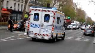 2 UMH SMUR Nercker  7 POLICE NATIONALE Paris gare du nord [upl. by Oirelav141]