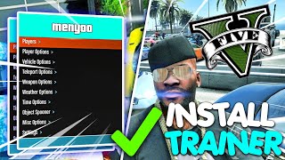 How To Install Trainer In GTA 5  2022  Menyoo Trainer 🔥 Latest Version [upl. by Eceinal]