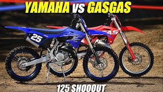 Yamaha YZ125 Versus GASGAS MC125 Two Stroke Shootout  Dirt Bike Magazine [upl. by Oine]