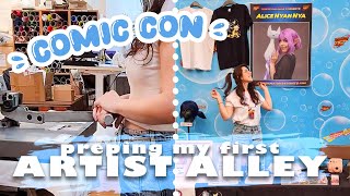 Can I be in the Artist Alley 🎨 London Comic con Studio prep vlog [upl. by Ylenaj]