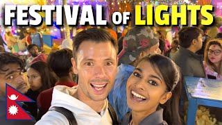 Celebrating Festival of Lights in Nepal 🇳🇵Tihar in Kathmandu [upl. by Kind]