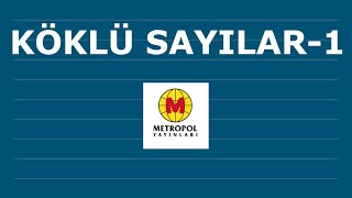 YÖS MAT1 KÖKLÜ SAYILAR1 [upl. by Nnylatsyrk560]