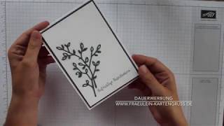 Trauerkarte  quick and easy  Tutorial  Stampin´ Up [upl. by Arahc]