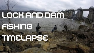 Fishing the Monongahela River  Lock and Dam Timelapse [upl. by Darmit]