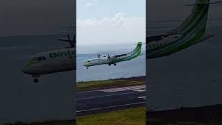 BINTER ATR 72600 LANDING AT MADEIRA AIRPORT [upl. by Freddie]