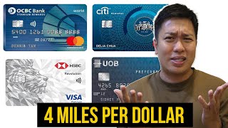 TOP 4 CREDIT CARDS TO MAXIMISE YOUR AIRMILES IN SINGAPORE 2023 [upl. by Wehrle]