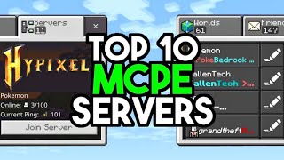 Top 10 Servers For Minecraft Bedrock 120 [upl. by Reisinger]