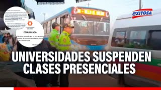 🔴🔵Paro de transportistas Universidades suspenden clases presenciales por huelga nacional [upl. by Juana]