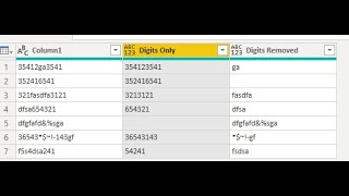 Remove Digits or Keep them in Power BI Using Power Query [upl. by Can523]