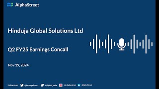 Hinduja Global Solutions Ltd Q2 FY202425 Earnings Conference Call [upl. by Allimak]