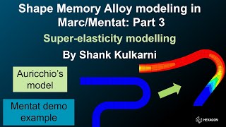 Super elasticity modelling with FEA  Modelling SMA using MarcMentat tutorial 33 [upl. by Ronnie]