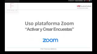 Activar y Crear Encuestas en Zoom [upl. by Llecrep97]