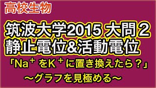 高校生物「筑波大学2015大問2 静止電位amp活動電位」 [upl. by Natalee]