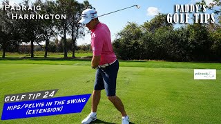 HOW TO CLEAR YOUR HIPSPELVIS IN THE GOLF SWING  Paddys Golf Tip 24  Padraig Harrington [upl. by Hada]