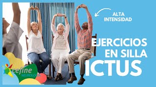 🧠 ICTUS  EJERCICIOS REHABILITACIÓN en SILLA 🪑  CARDIO y ALTA INTENSIDAD [upl. by Eniac]