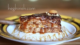 No Bake Salted Caramel Cake  Wafer Cake Recipe  Heghineh Cooking Show [upl. by Paske]