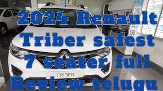 Triber safest 7 seater Atoz review telugu renualt triber2024 suvreview telugu viral viral [upl. by Aria220]