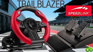 Volante SpeedLink TrailBlazer Racing Wheel con Pedales PC PS3 PS4 Xbox One Unboxing Review y Test [upl. by Clementia]